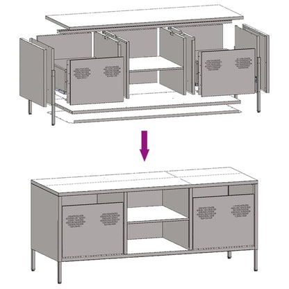 TV Cabinet Anthracite 101,5x39x43,5 cm Cold-rolled Steel