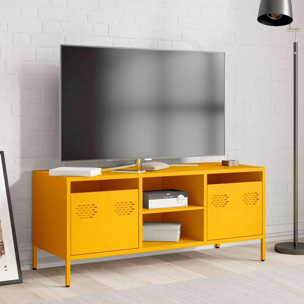 TV Cabinet Mustard Yellow 101,5x39x43,5 cm Cold-rolled Steel