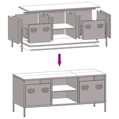 TV Cabinet Mustard Yellow 101,5x39x43,5 cm Cold-rolled Steel