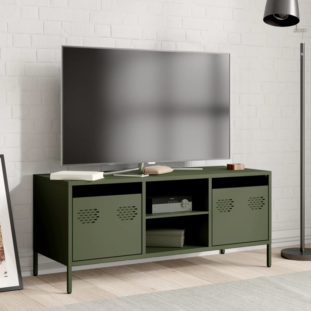 TV Cabinet Olive Green 101,5x39x43,5 cm Cold-rolled Steel