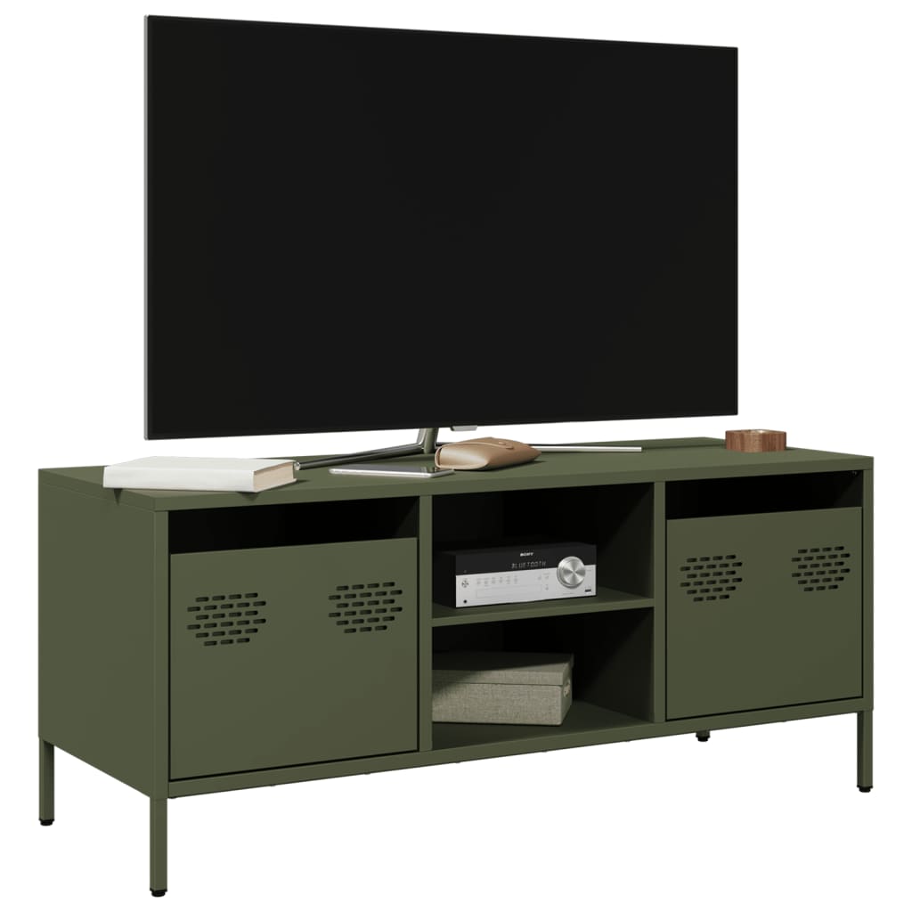 TV Cabinet Olive Green 101,5x39x43,5 cm Cold-rolled Steel