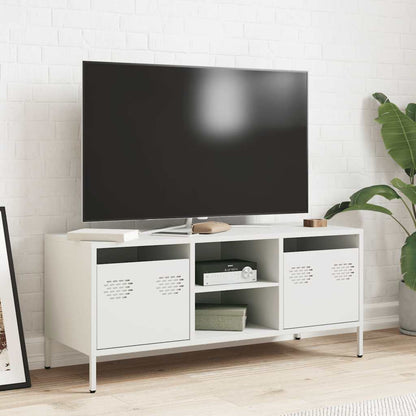 TV Cabinet White 101,5x39x43,5 cm Cold-rolled Steel