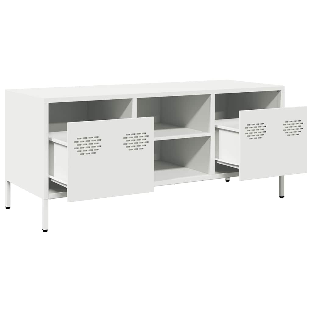 TV Cabinet White 101,5x39x43,5 cm Cold-rolled Steel