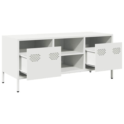 TV Cabinet White 101,5x39x43,5 cm Cold-rolled Steel