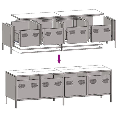 TV Cabinet Anthracite 135x39x43,5 cm Cold-rolled Steel