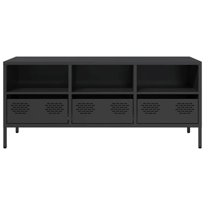 TV Cabinet Black 101,5x39x43,5 cm Cold-rolled Steel