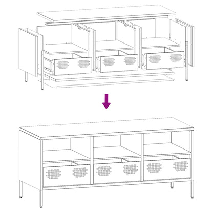 TV Cabinet Black 101,5x39x43,5 cm Cold-rolled Steel
