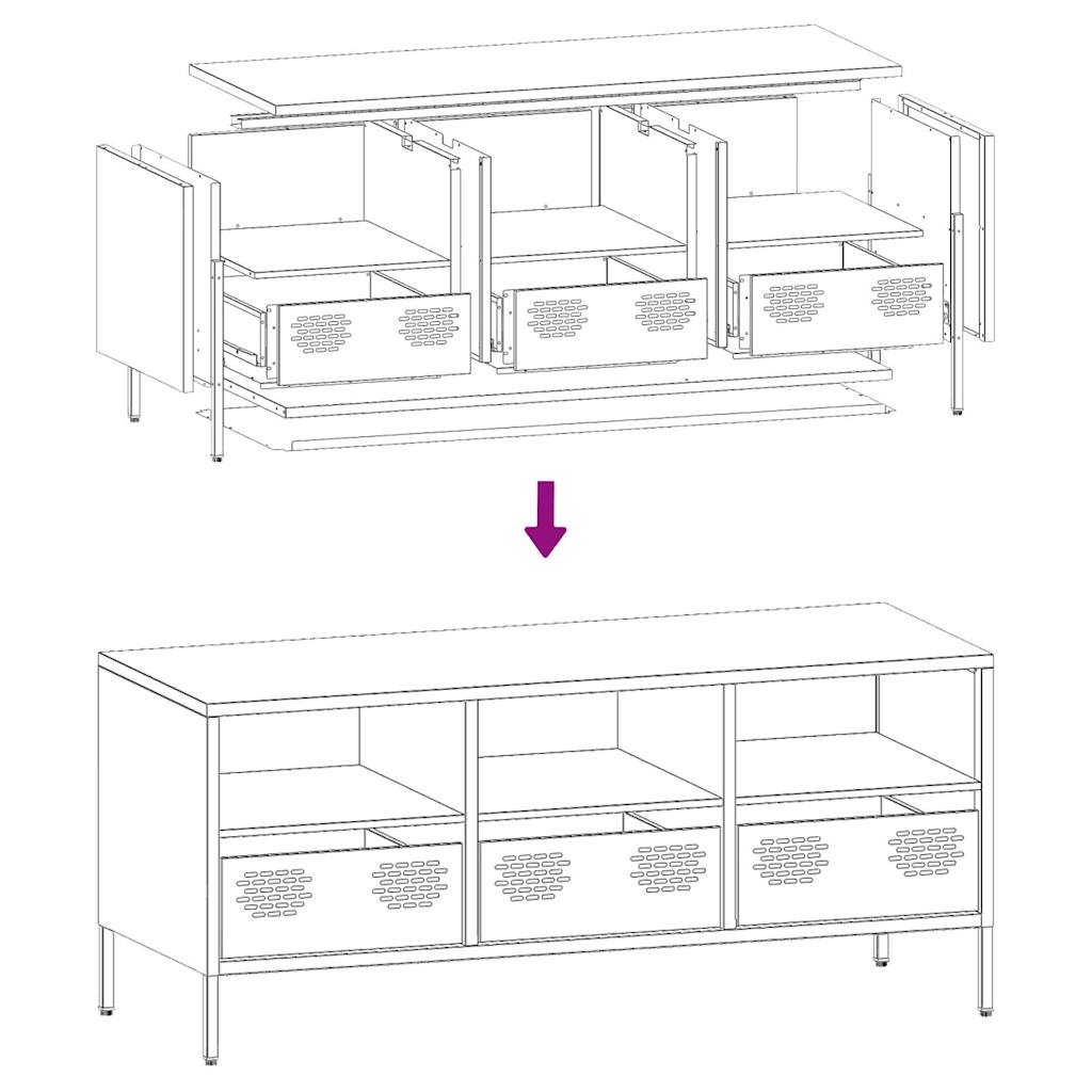 TV Cabinet Anthracite 101,5x39x43,5 cm Cold-rolled Steel