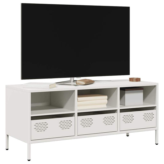 TV Cabinet White 101,5x39x43,5 cm Cold-rolled Steel