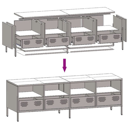 TV Cabinet Anthracite 135x39x43,5 cm Cold-rolled Steel