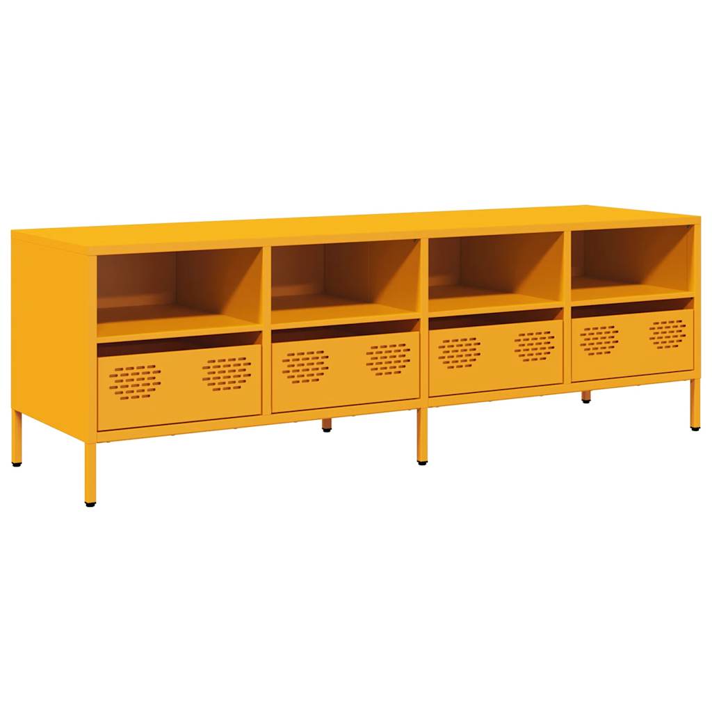 TV Cabinet Mustard Yellow 135x39x43,5 cm Cold-rolled Steel