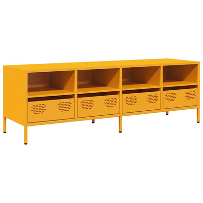 TV Cabinet Mustard Yellow 135x39x43,5 cm Cold-rolled Steel