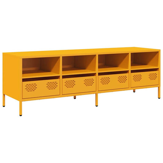 TV Cabinet Mustard Yellow 135x39x43,5 cm Cold-rolled Steel