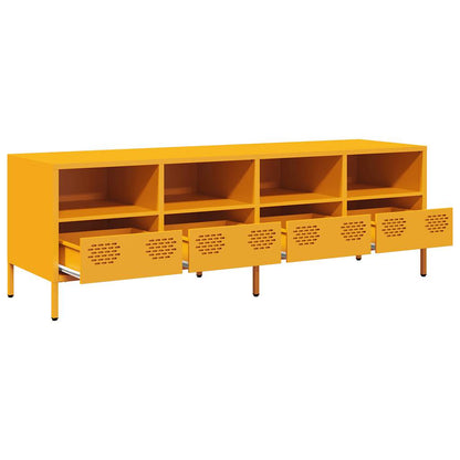 TV Cabinet Mustard Yellow 135x39x43,5 cm Cold-rolled Steel