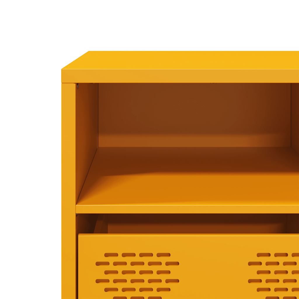 TV Cabinet Mustard Yellow 135x39x43,5 cm Cold-rolled Steel