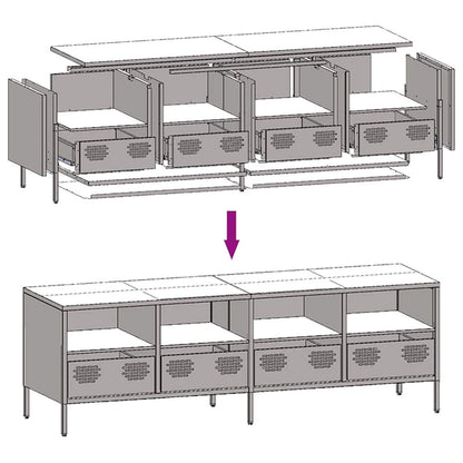 TV Cabinet Mustard Yellow 135x39x43,5 cm Cold-rolled Steel