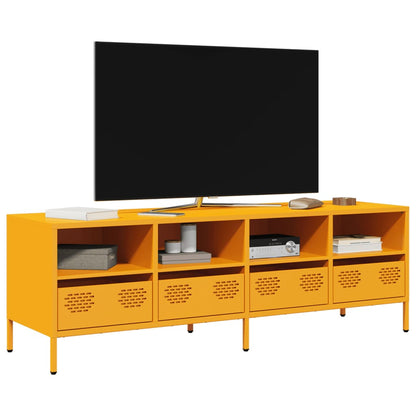 TV Cabinet Mustard Yellow 135x39x43,5 cm Cold-rolled Steel