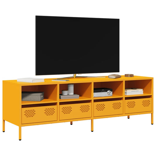 TV Cabinet Mustard Yellow 135x39x43,5 cm Cold-rolled Steel