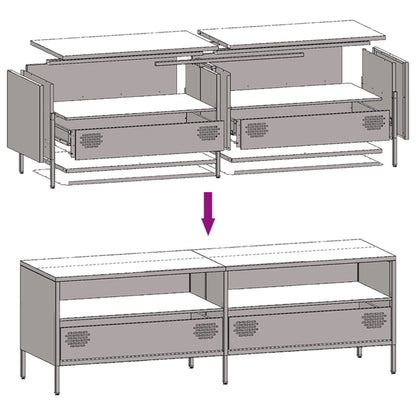 TV Cabinet Black 135x39x43,5 cm Cold-rolled Steel