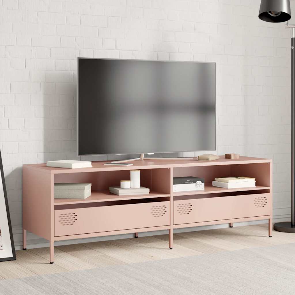 TV Cabinet Pink 135x39x43,5 cm Cold-rolled Steel
