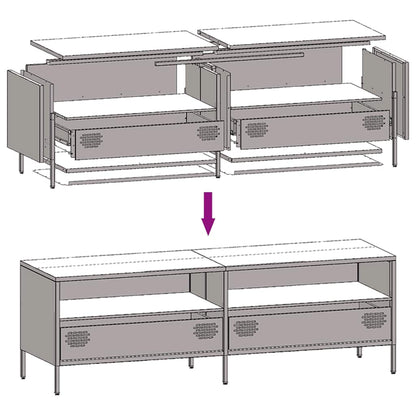 TV Cabinet Pink 135x39x43,5 cm Cold-rolled Steel