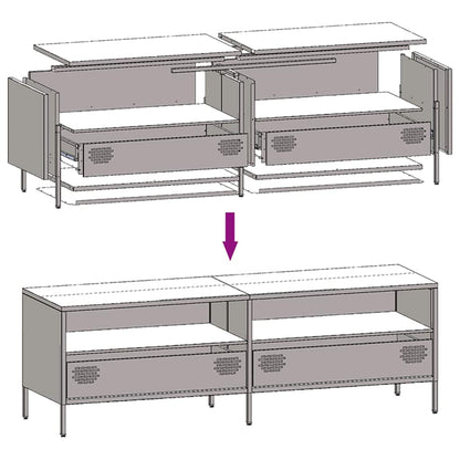 TV Cabinet White 135x39x43,5 cm Cold-rolled Steel