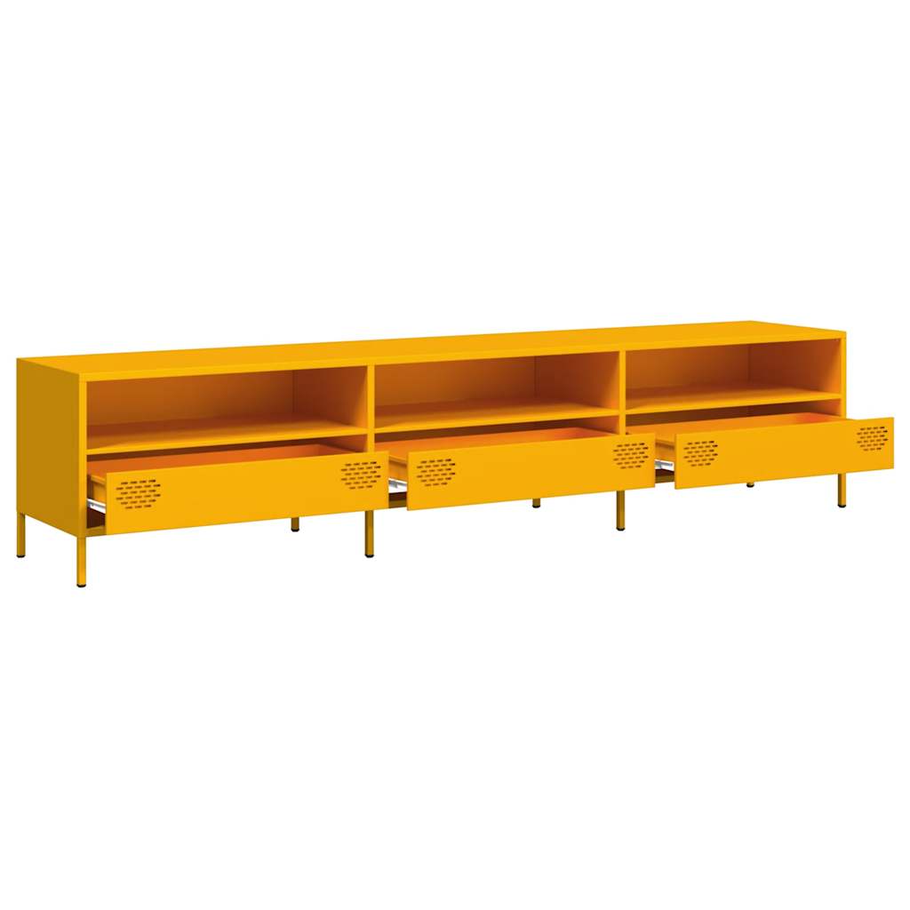 TV Cabinet Mustard Yellow 202x39x43,5 cm Cold-rolled Steel