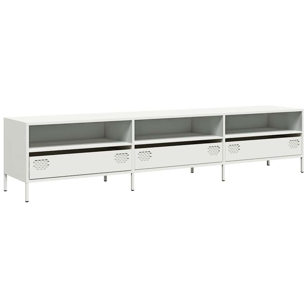 TV Cabinet White 202x39x43,5 cm Cold-rolled Steel