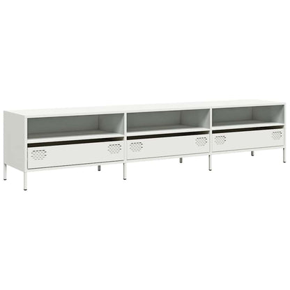 TV Cabinet White 202x39x43,5 cm Cold-rolled Steel
