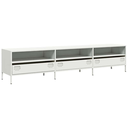 TV Cabinet White 202x39x43,5 cm Cold-rolled Steel