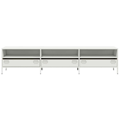 TV Cabinet White 202x39x43,5 cm Cold-rolled Steel