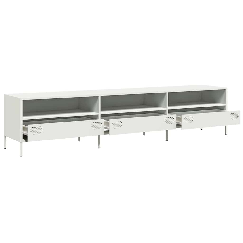 TV Cabinet White 202x39x43,5 cm Cold-rolled Steel