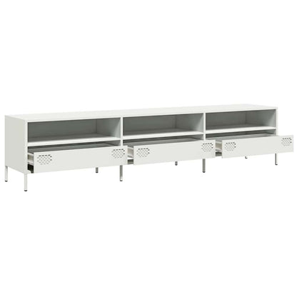 TV Cabinet White 202x39x43,5 cm Cold-rolled Steel