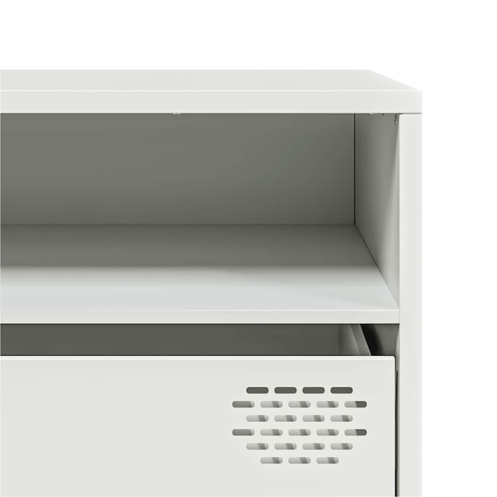 TV Cabinet White 202x39x43,5 cm Cold-rolled Steel