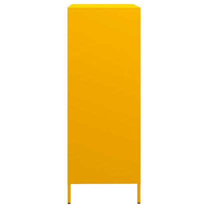 Highboard Mustard Yellow 68x39x103.5 cm Steel