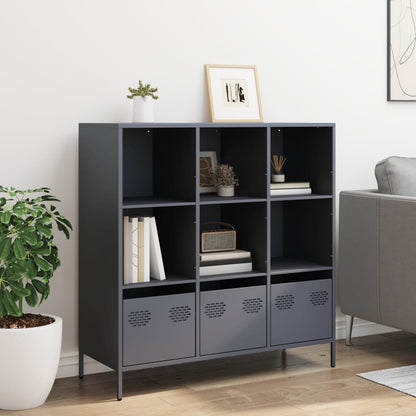 Highboard Anthracite 101.5x39x103.5 cm Steel
