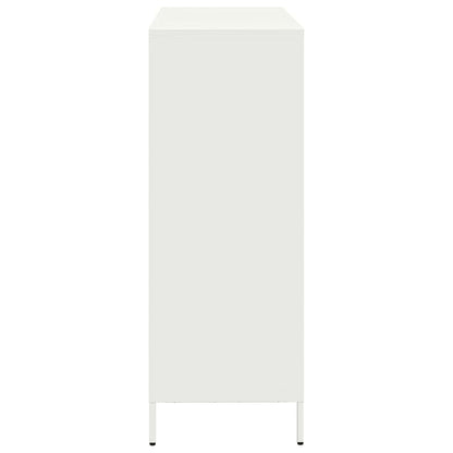 Highboard White 101.5x39x103.5 cm Steel