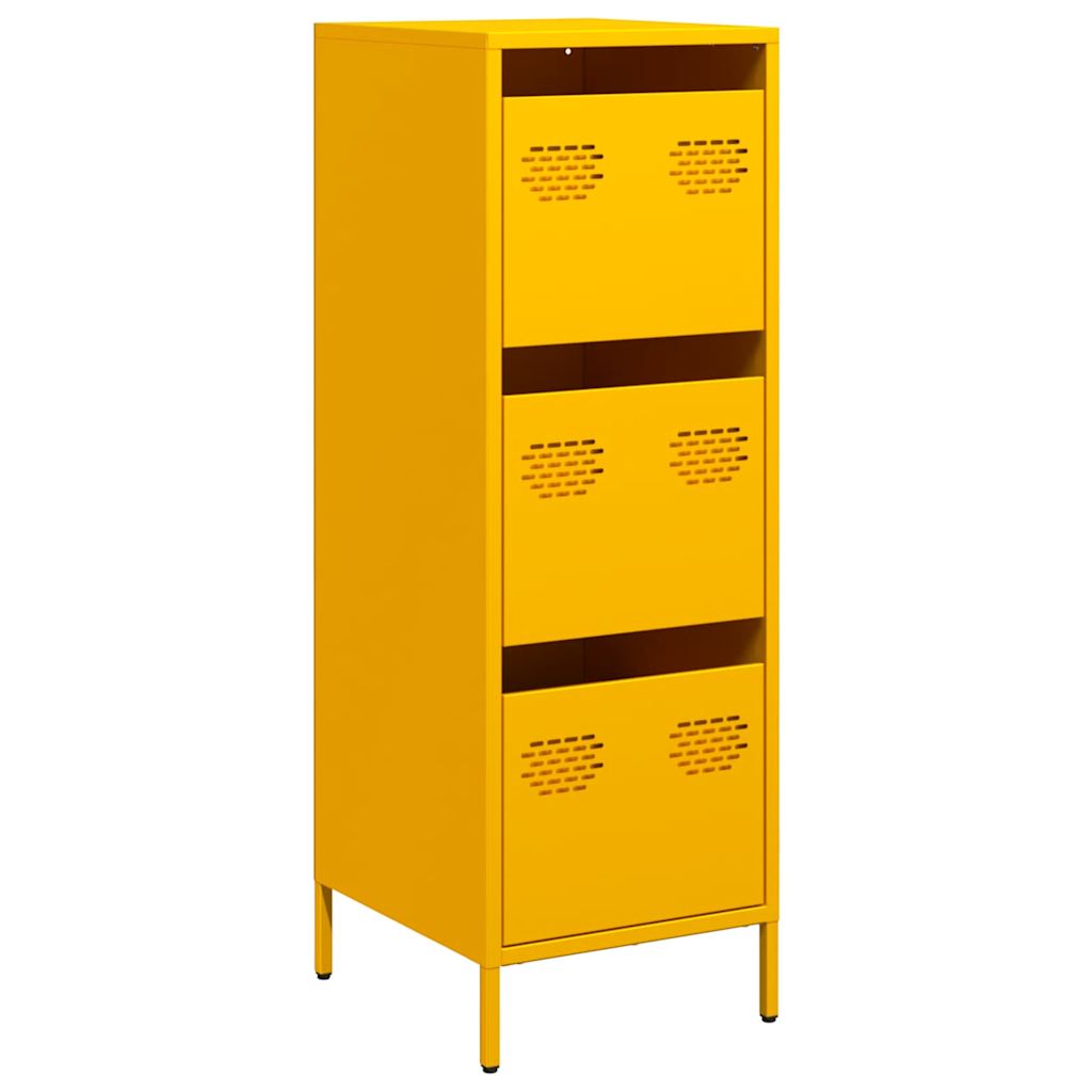 Highboard Mustard Yellow 39x35x103,5 cm Steel