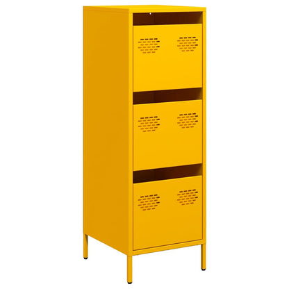 Highboard Mustard Yellow 39x35x103,5 cm Steel