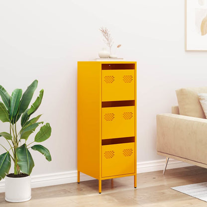 Highboard Mustard Yellow 39x35x103,5 cm Steel