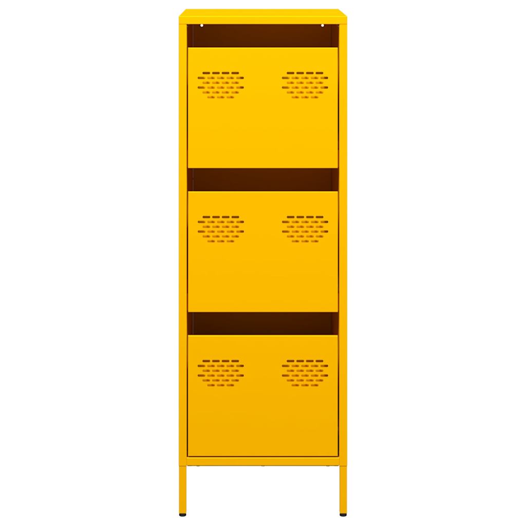 Highboard Mustard Yellow 39x35x103,5 cm Steel