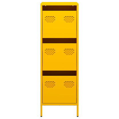 Highboard Mustard Yellow 39x35x103,5 cm Steel