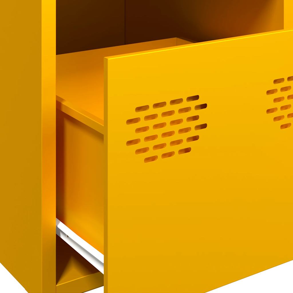 Highboard Mustard Yellow 39x35x103,5 cm Steel