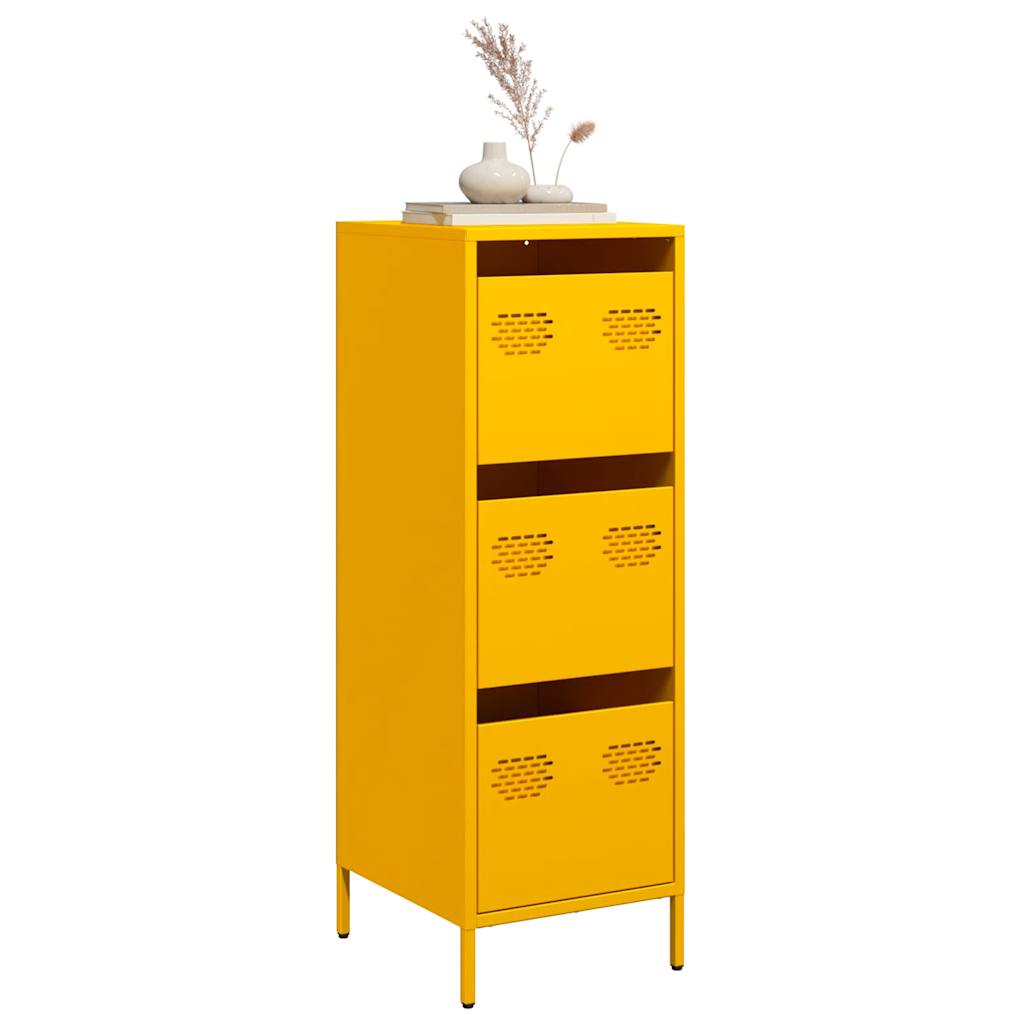 Highboard Mustard Yellow 39x35x103,5 cm Steel