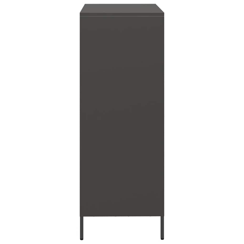 Highboard Black 68x39x103.5 cm Steel