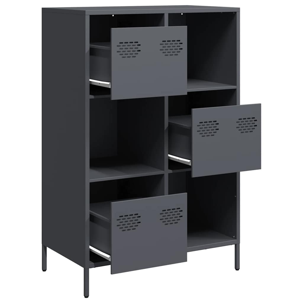 Highboard Anthracite 68x39x103,5 cm Steel