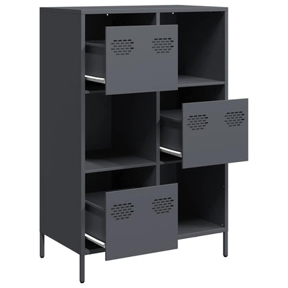 Highboard Anthracite 68x39x103,5 cm Steel