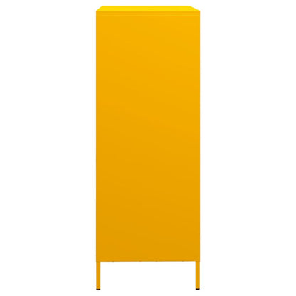 Highboard Mustard Yellow 68x39x103.5 cm Steel