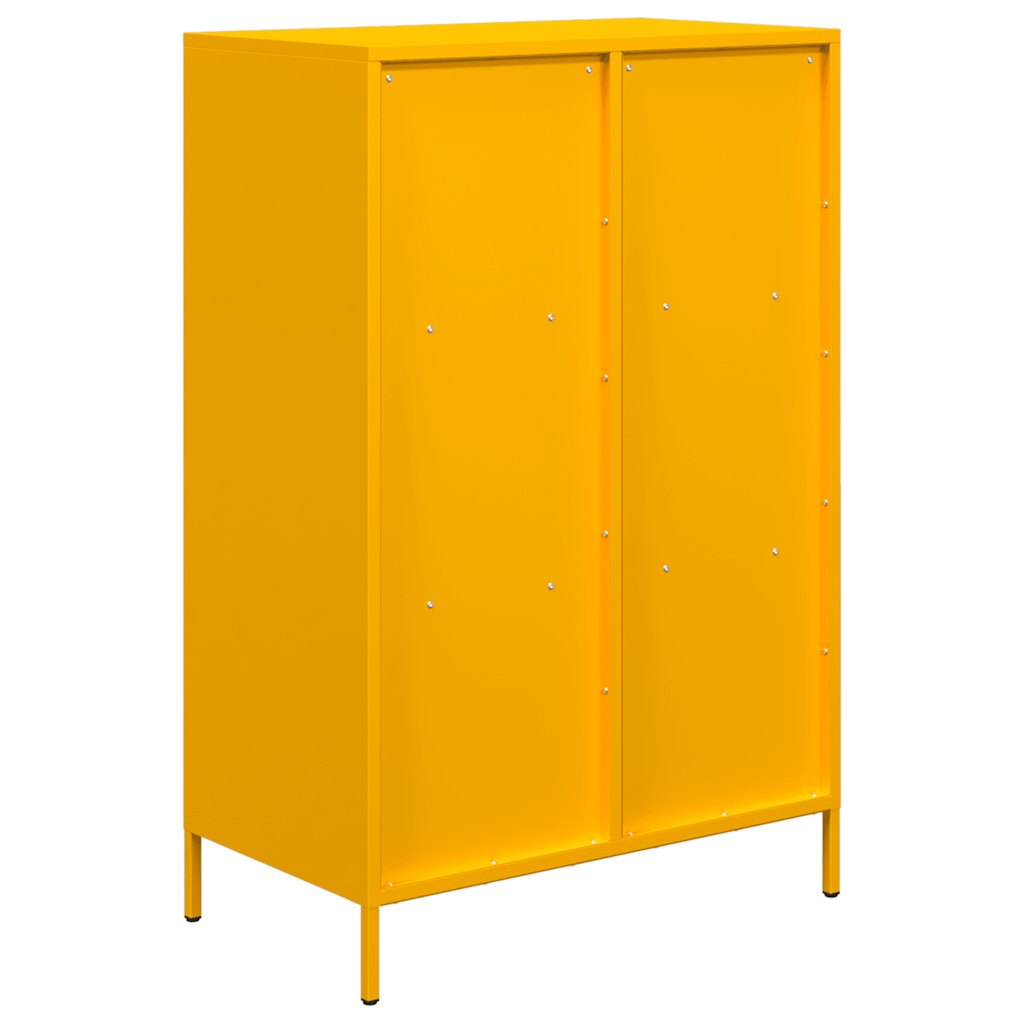 Highboard Mustard Yellow 68x39x103.5 cm Steel