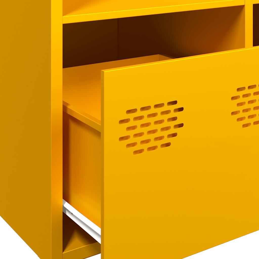 Highboard Mustard Yellow 68x39x103.5 cm Steel
